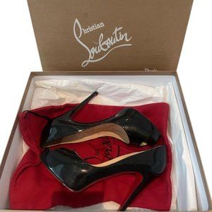 Christian Louboutin Black Very Prive Patent Pumps